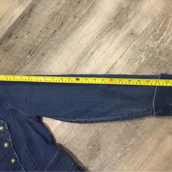 XX1 Denim Jean Jacket Single Breasted Zip Size Large - Picture 8 of 9